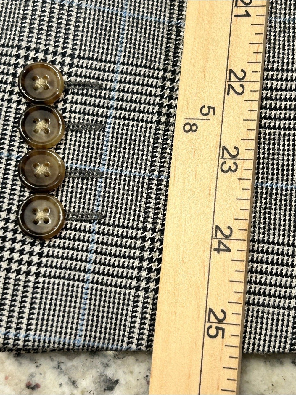Ralph Lauren Vintage Gray Glen Plaid Men's Blazer 40L Silk Wool Y2K Business - Picture 6 of 8